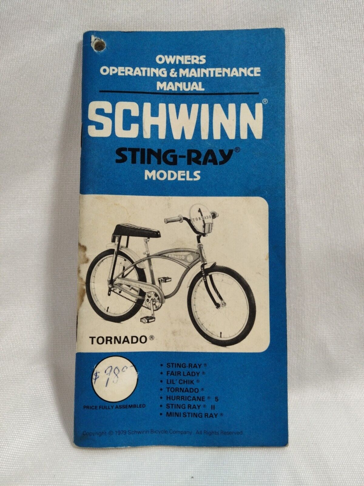 1979 Schwinn Stingray Fair Lady Tornado Lil Chik Original Owners Manual