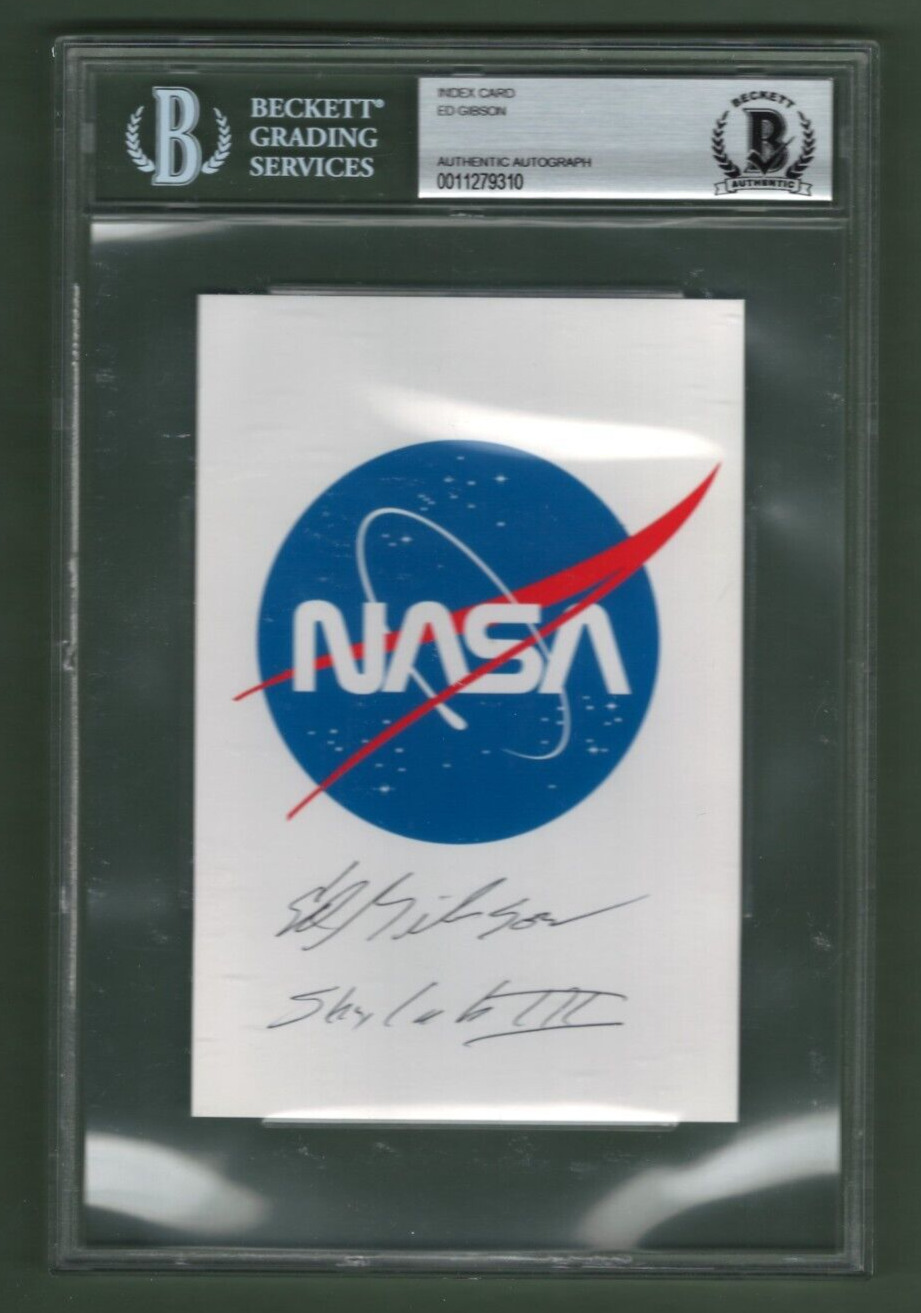 Ed Gibson Authentic Autographed Signed NASA 4x6 Postcard Beckett BAS Certified