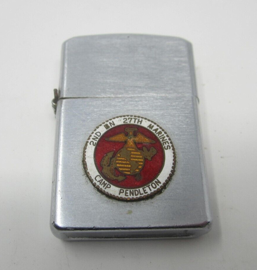 2nd BN 27th MARINES CAMP PENDLETON Cigarette Lighter rare old MILITARY working
