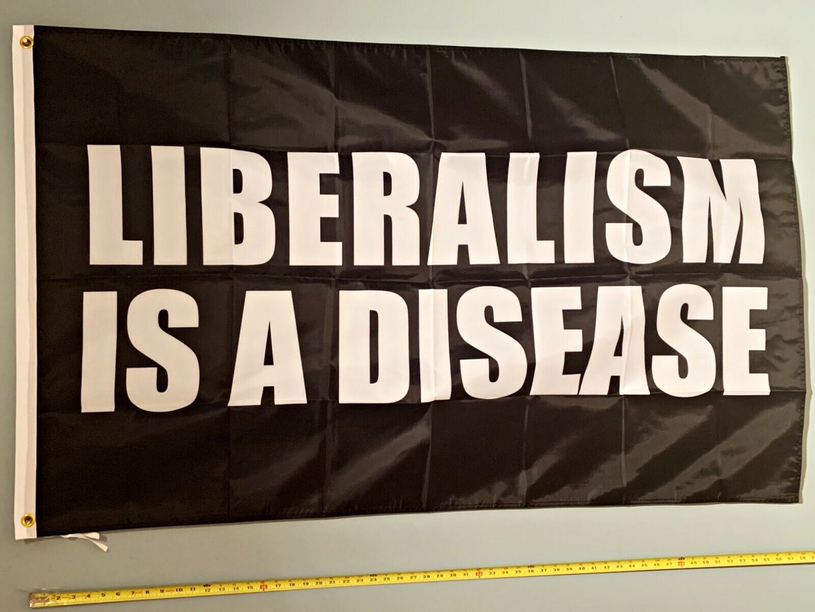 DONALD TRUMP FLAG  Liberalism is a Disease Bla Desantis Biden Sign 3x5'