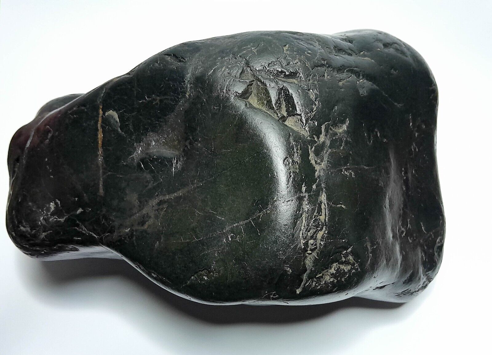 5893g Black/Green  NEPHRITE JADE Natural Polished Suiseki Stone Rough