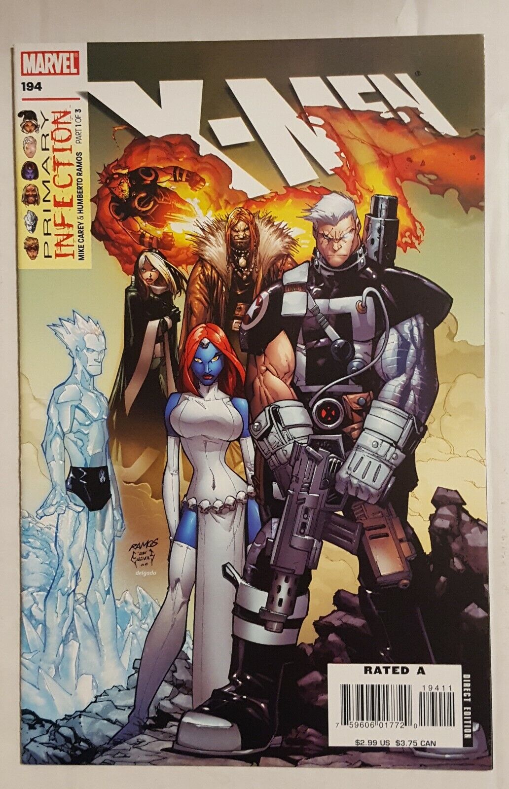 X-Men - Marvel - 2007 Primary Infection. 3 Parts #194 #195 #196