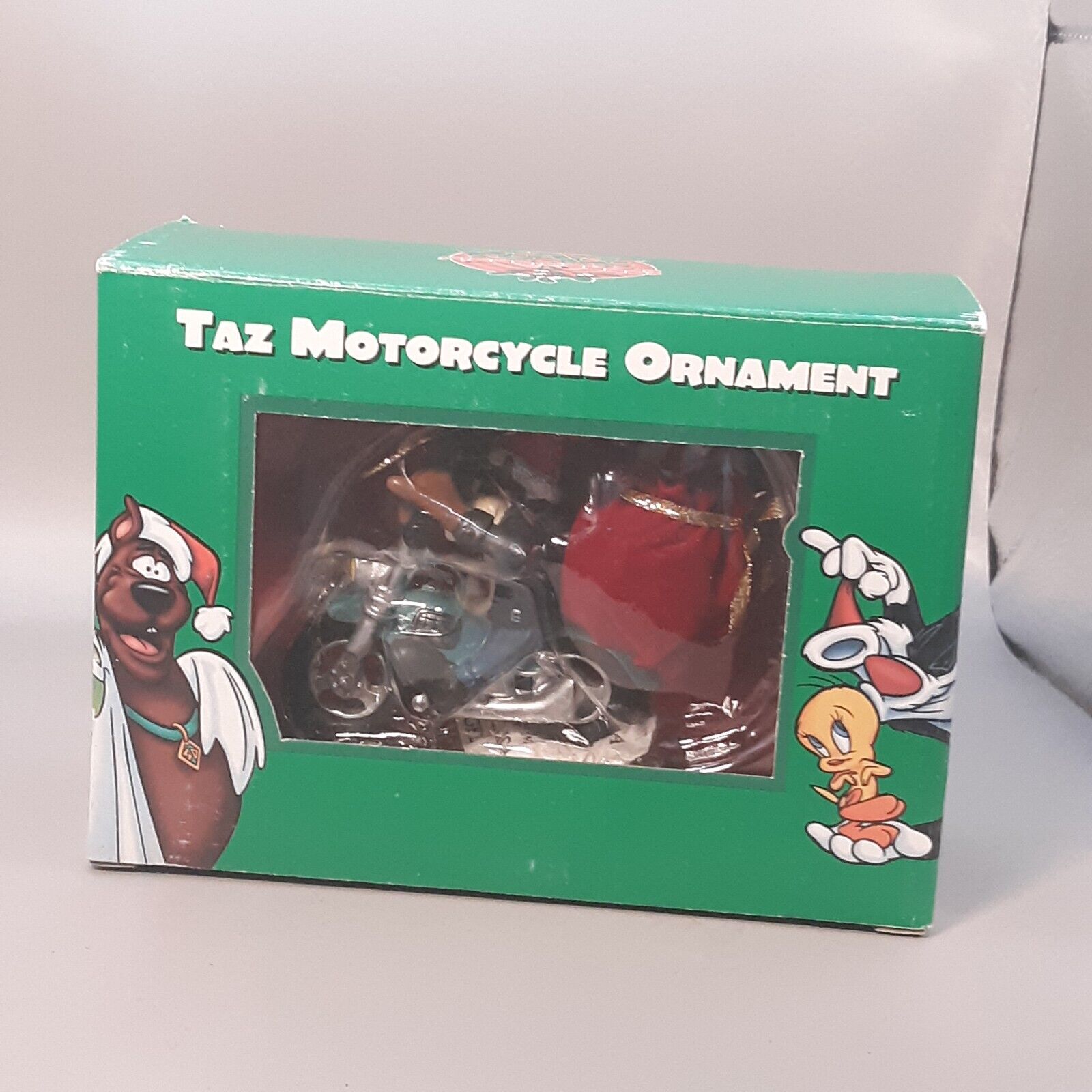 Looney Tunes Taz Tasmanian Devil On Motorcycle Ornament 1999 Warner Brothers  *
