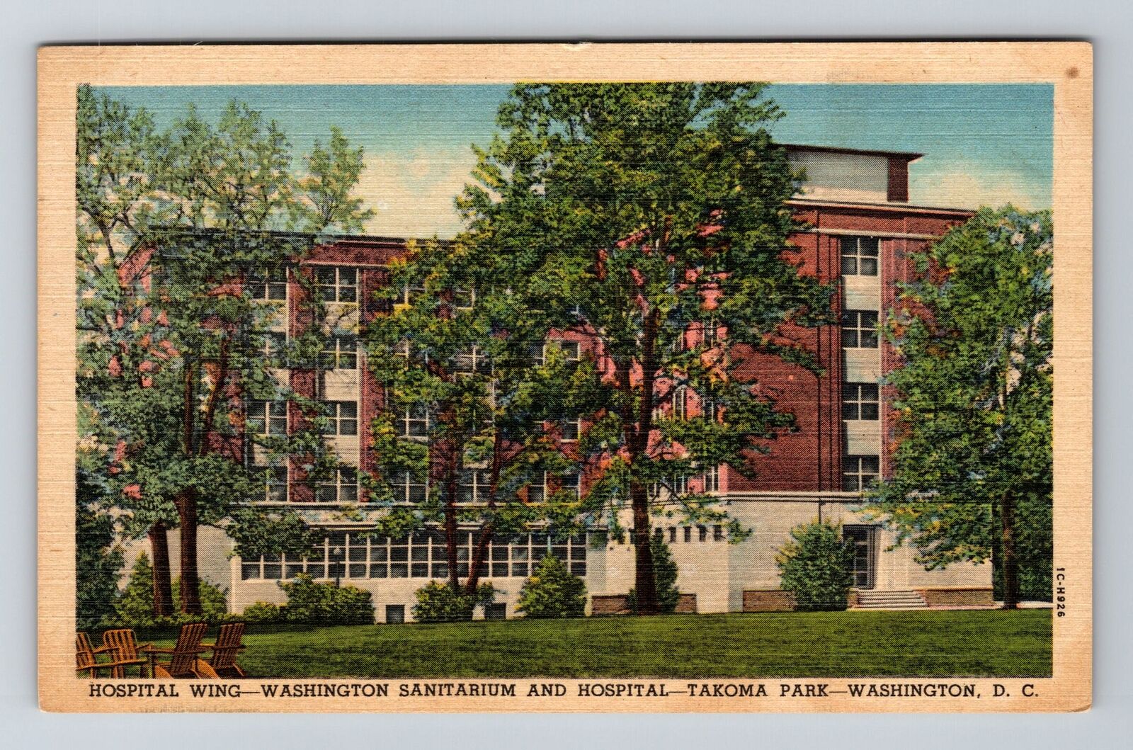 Washington DC-Washington Sanitarium & Hospital, Wing Vintage Souvenir Postcard