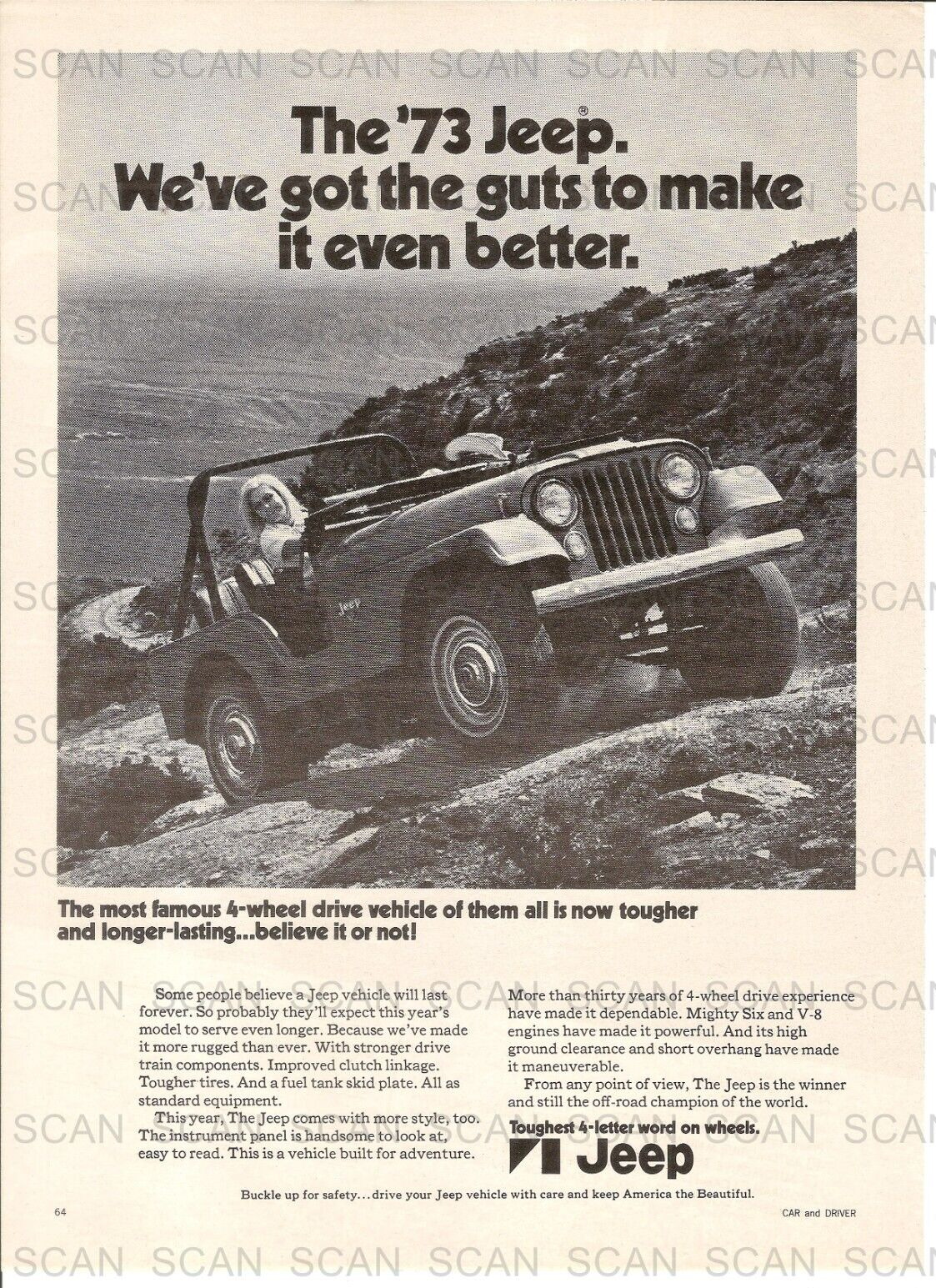 1972 Jeep Vintage Magazine Ad  for a 1973 Jeep