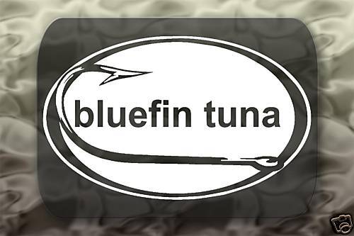 Bluefin Tuna Fish Sticker Hook Decal Atlantic Ocean 2 pack USA