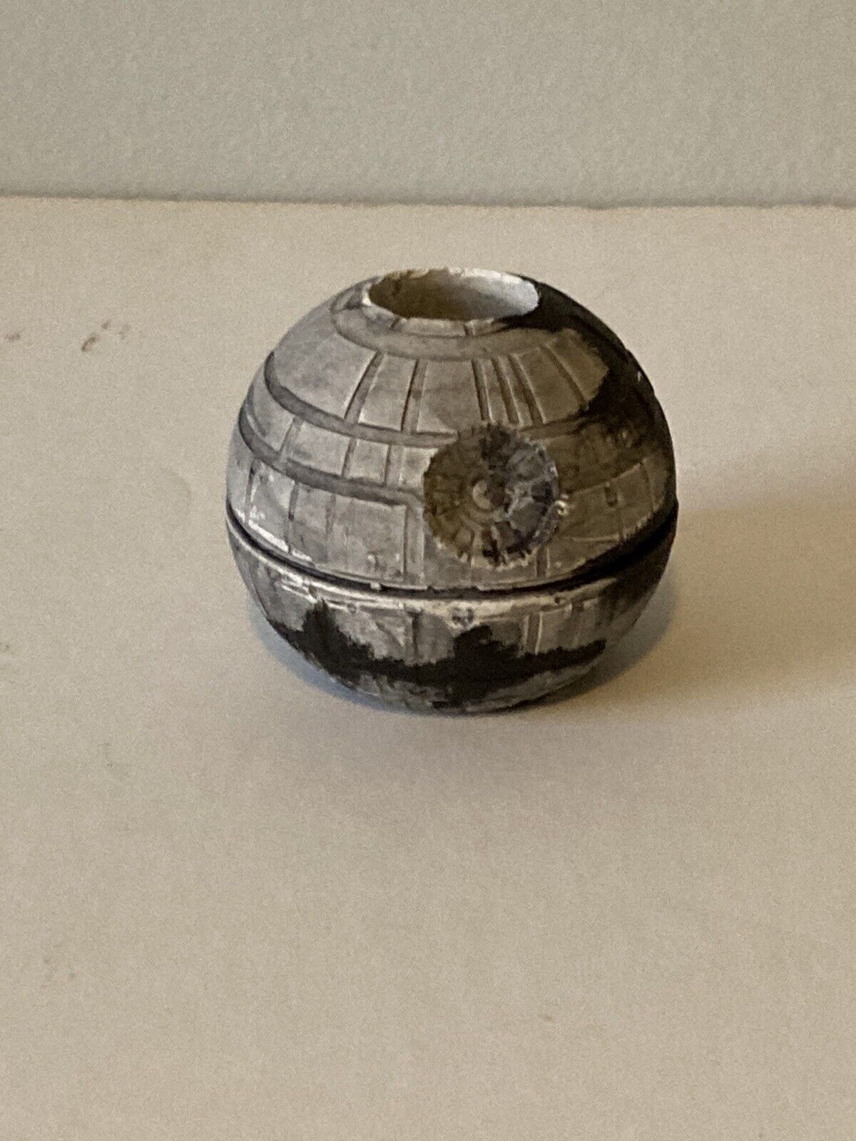 Death Star Paperweight or Toothpick or Candle Holder Used 2.25 x 2 Inches