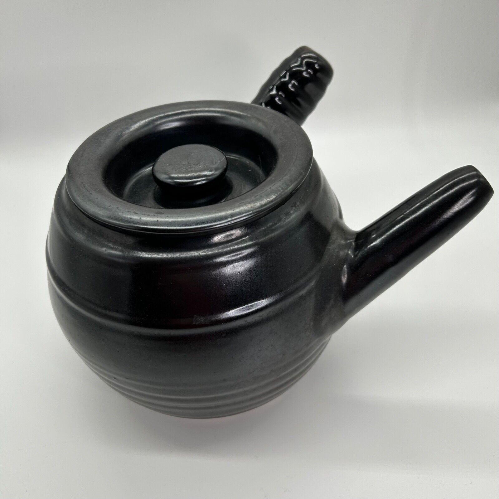 Side Handled Chinese Japanese Herbal Decoction Teapot Yokode Kyusu Stoneware