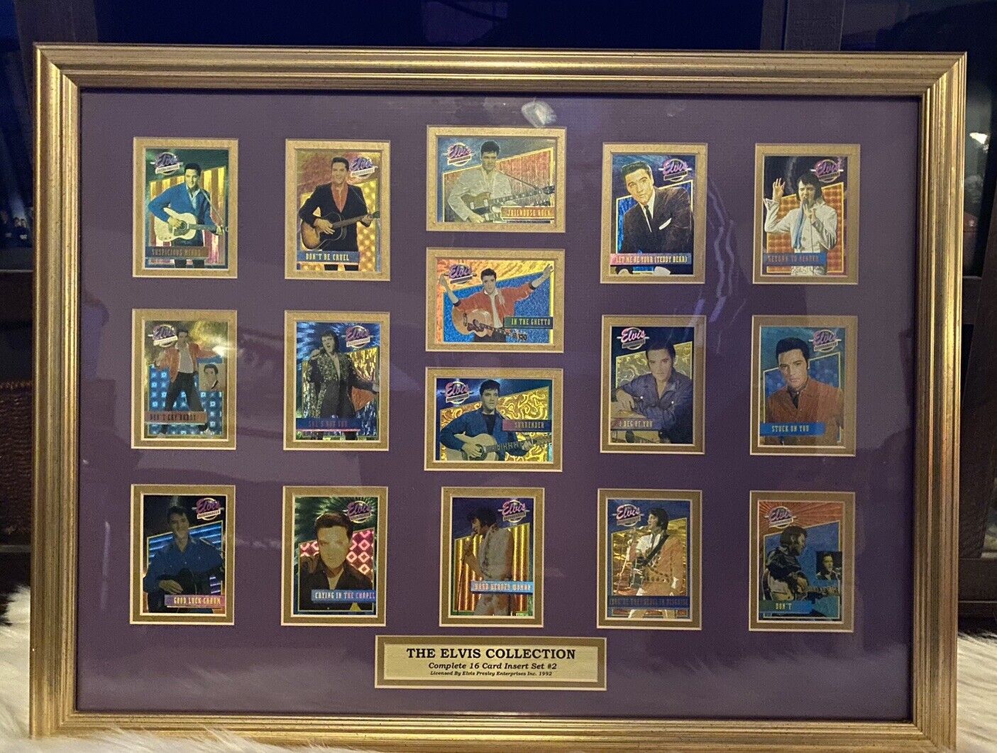 Super Rare 1992 Elvis Presley Collection Series Two Framed Insert Cards WOW