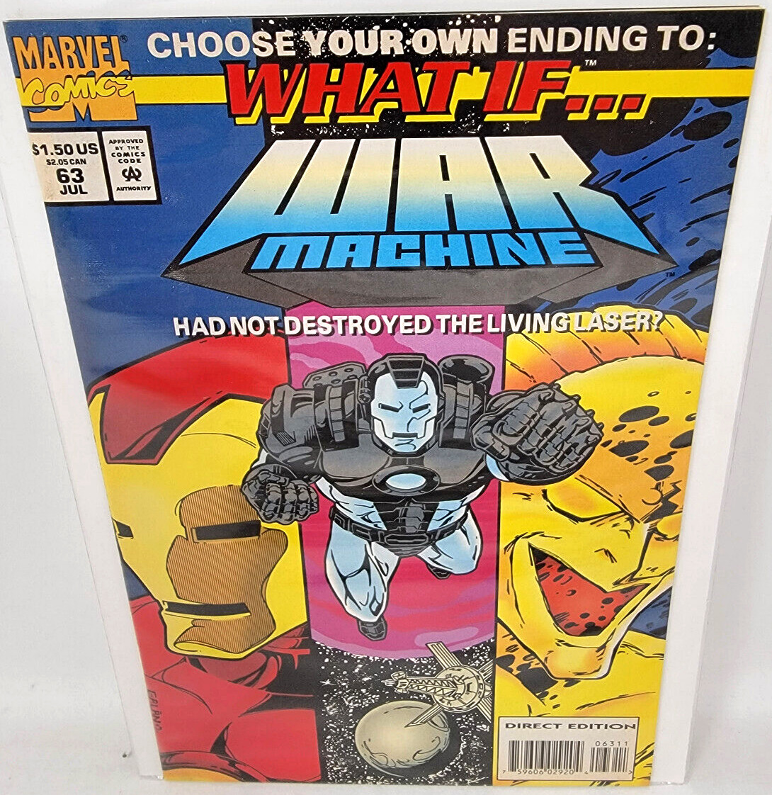 WHAT IF ...? #63 WAR MACHINE HAD NOT DESTROYED THE LIVING LASER *1994* 9.0