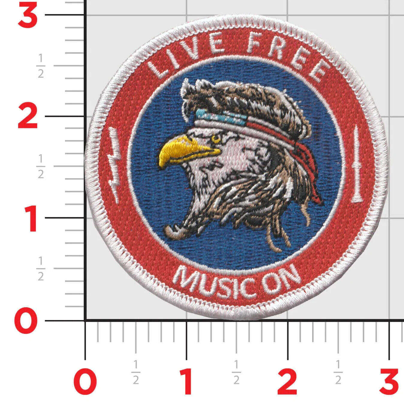  NAVY VAQ-140 PATRIOTS LIVE FREE MUSIC ON HOOK & LOOP  EMBROIDERED PATCH