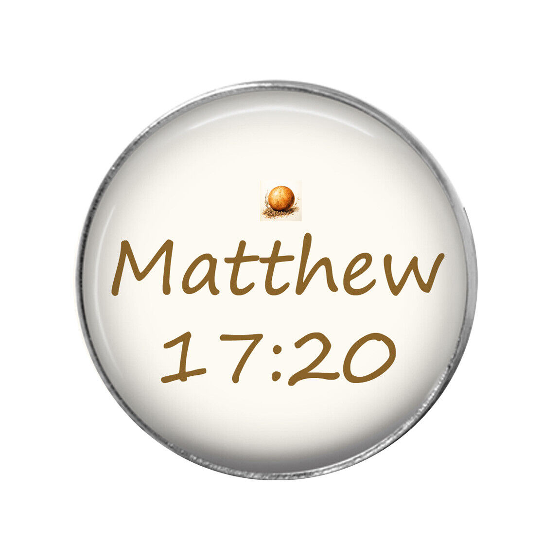 Matthew 17:20 Mustard Seed Bible Scripture Religious Lapel Pin Brooch Tie Tack