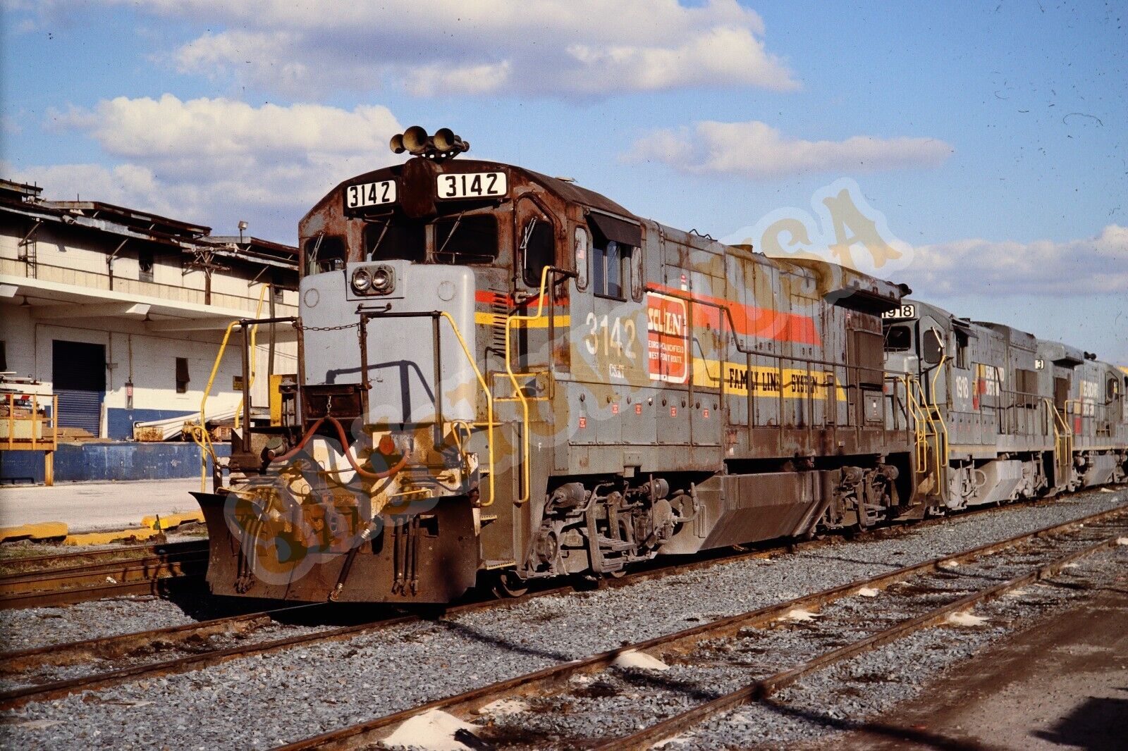 Vtg 1994 Train Slide 3142 1918 SCL LN Engines X4P113
