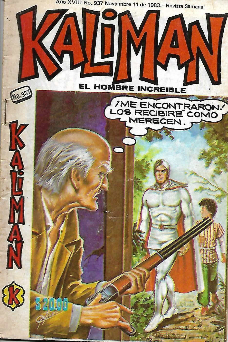 Kaliman El Hombre Increible #937 - Noviembre 11, 1983 - Mexico 