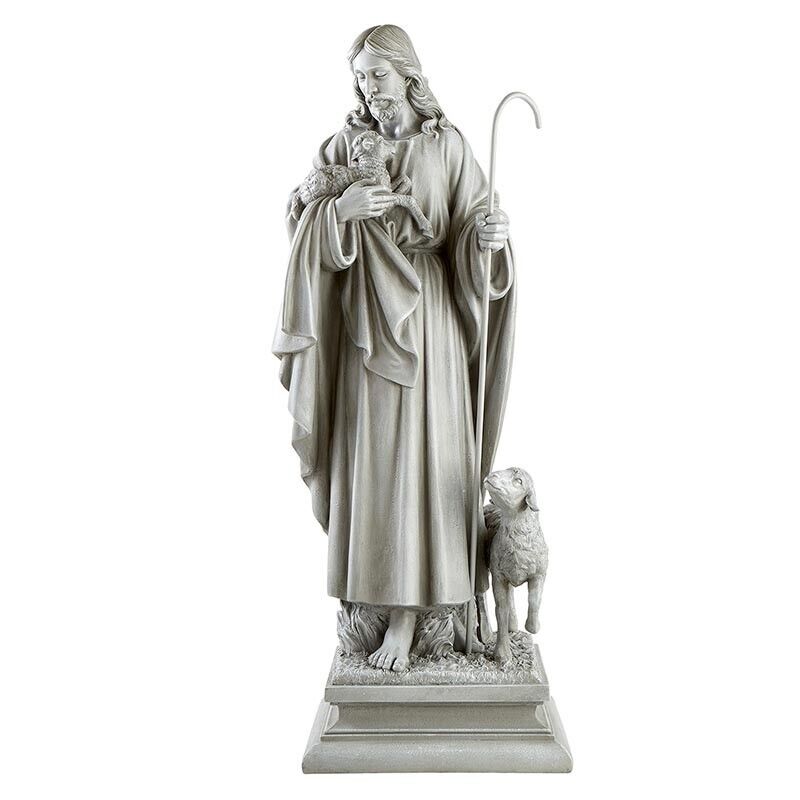 Jesus, The Good Shepherd Garden Statue, 28 Inch
