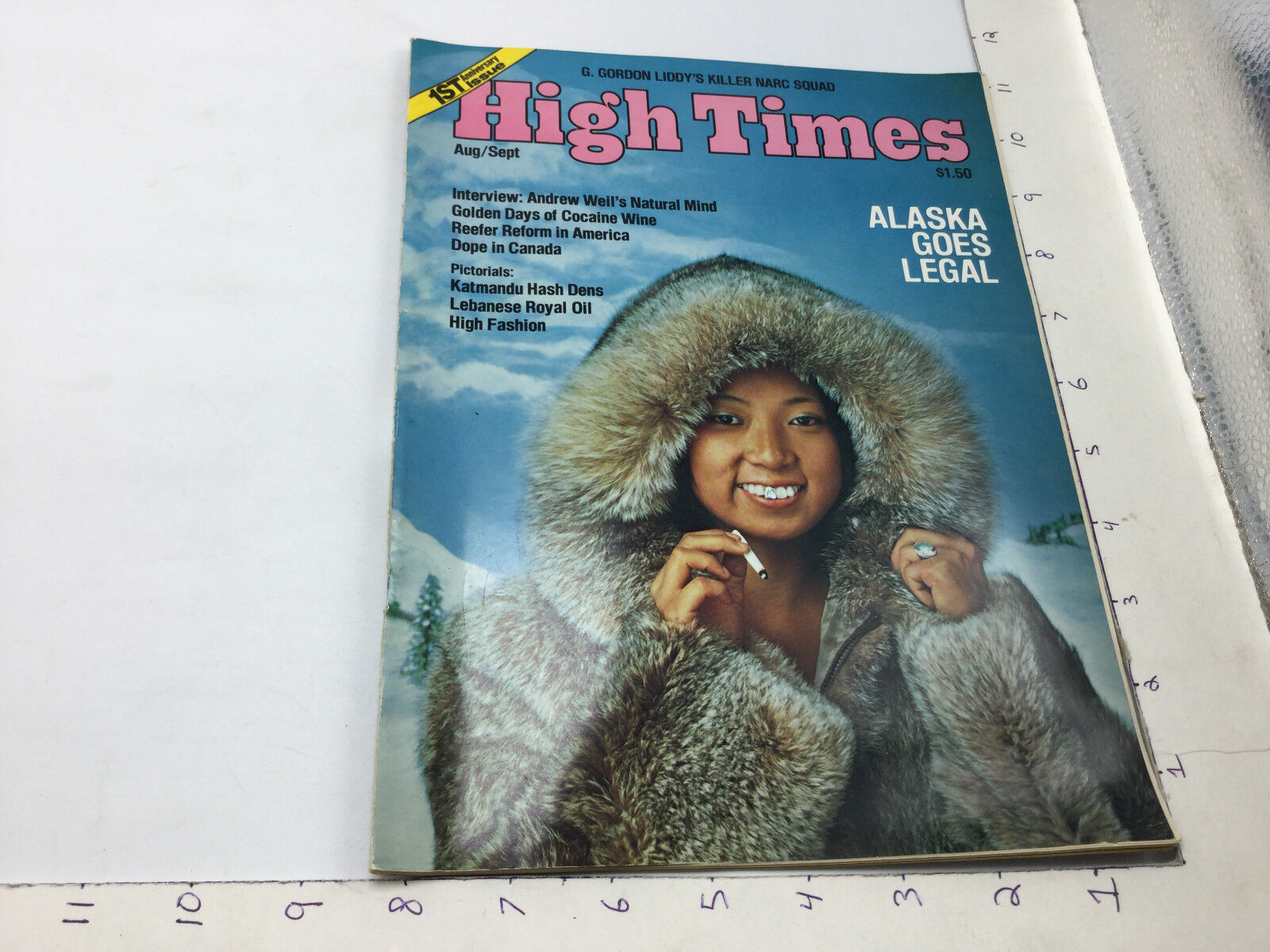vintage HIGH TIMES  aug/sept 1975 ALASKA GOES LEGAL andrew weil COCAINE --  #5