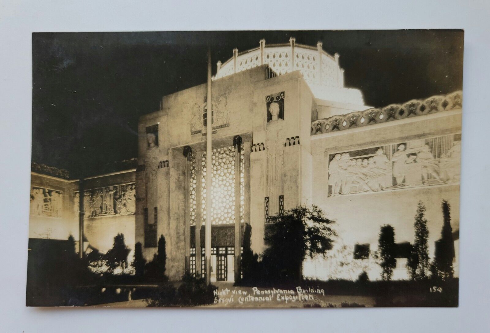1926 Pennsylvania Bldg Sesquicentennial International Expo RPPC Photo Post Card 