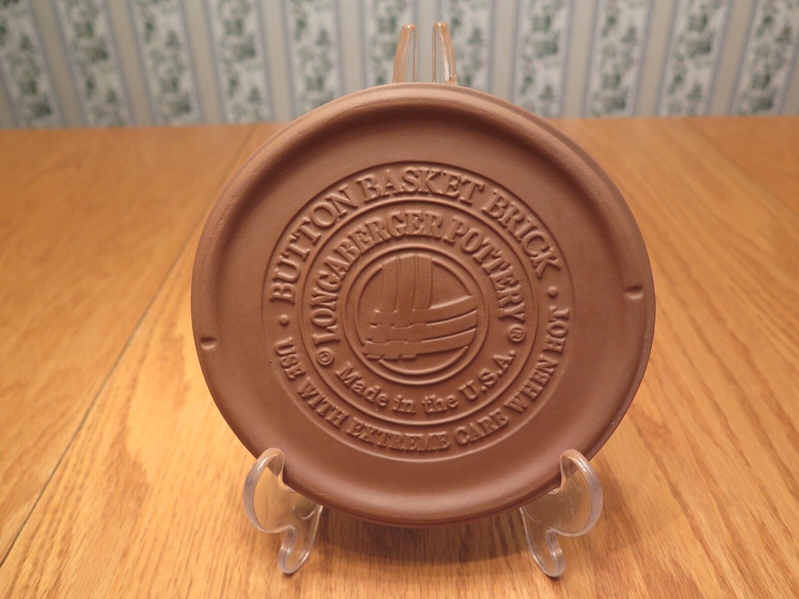 Longaberger Baskets Pottery Button Basket Warming Brick 6\