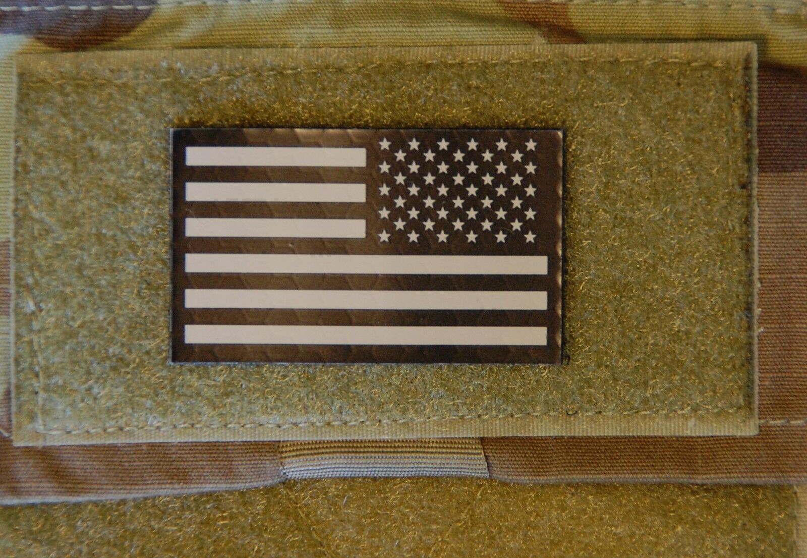 Reverse Mini 1” x 2” US Flag Patch Tan/Black NSWDG CAG NSW DEVGRU DELTA Infrared