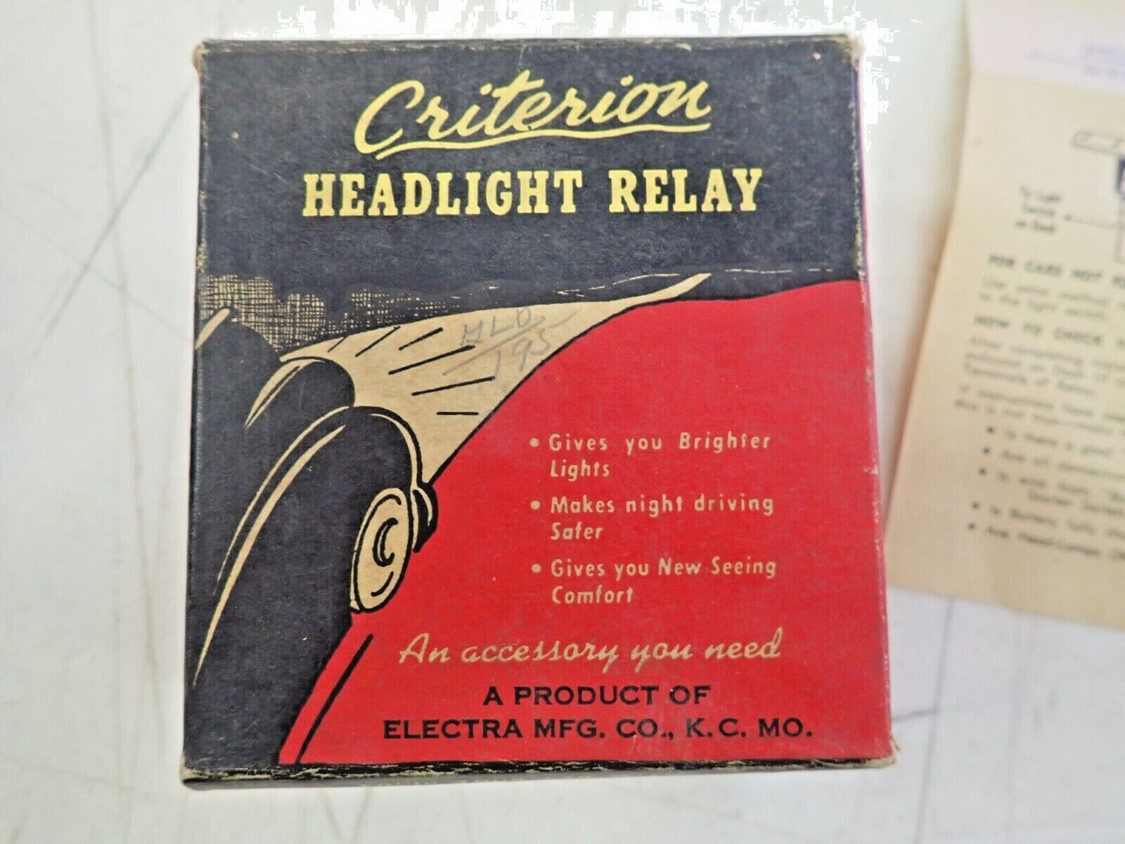 1940s 1950s Headlight Brightener Relay Accessory Very Cool Display Box   