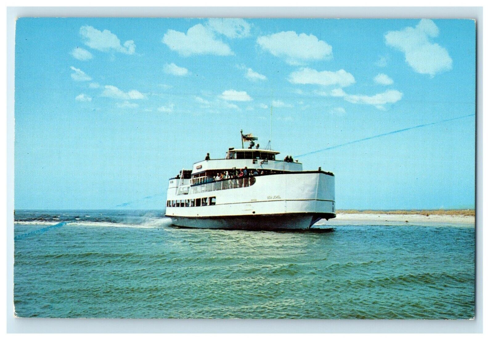 c1950\'s Ocracoke Sea Level Atlantic Ferry Unposted Vintage Postcard