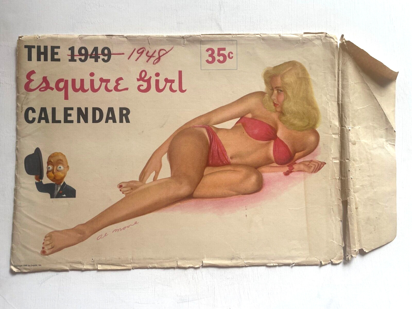 The 1949 Esquire Girl Pinup Girl Calendar Envelope Only