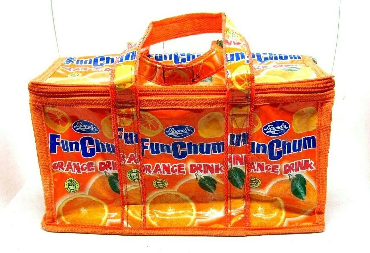 Magnolia FunChum Orange Drink Recycled Lunch Box Bag Container From Philippines