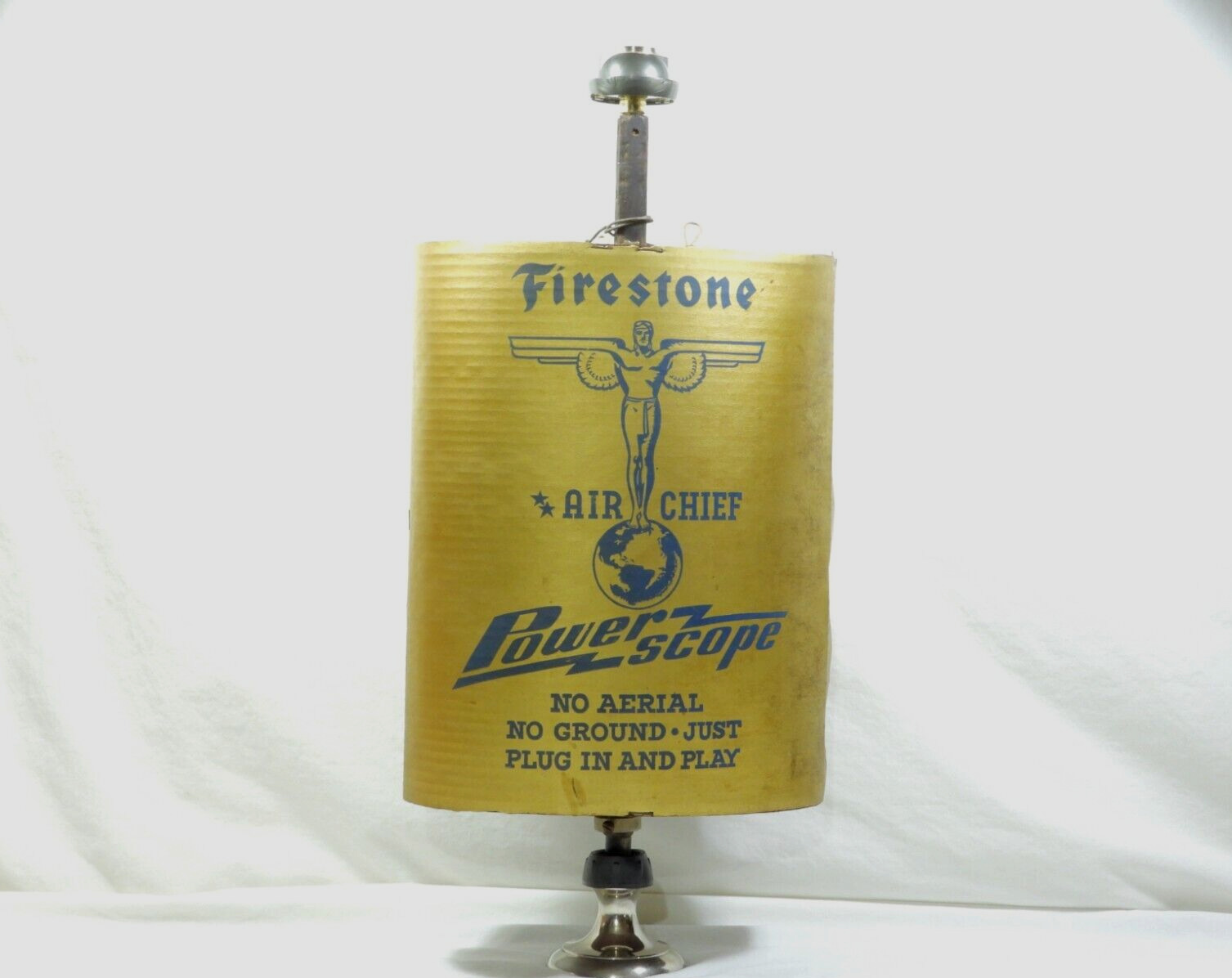 vintage Firestone Air Chief Power Scope Antenna, late 1940's, display ready