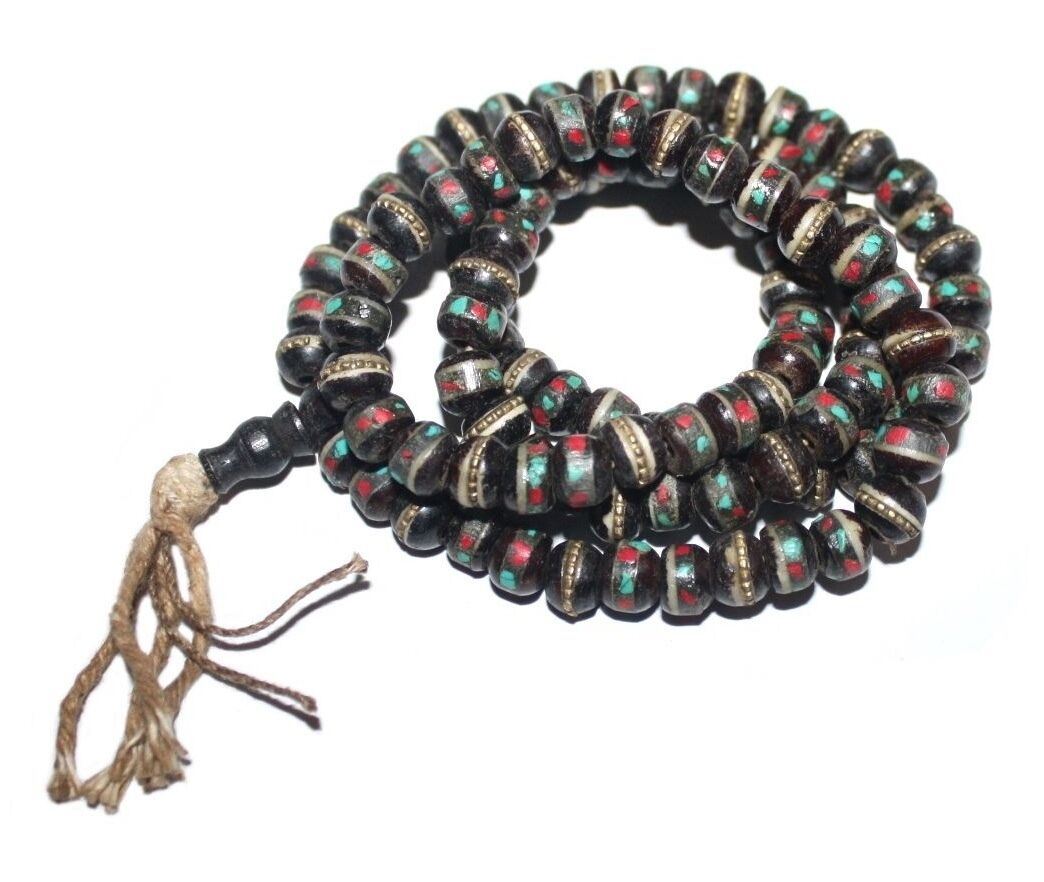 Tibetan Prayer beads Gypsy Necklace Yoga Necklace Mala Necklace Tribal Necklace 