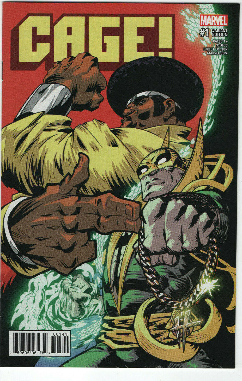Cage #1 Damion Scott RUN THE JEWELS Variant RTJ Iron Fist Luke Marvel Comic 2016