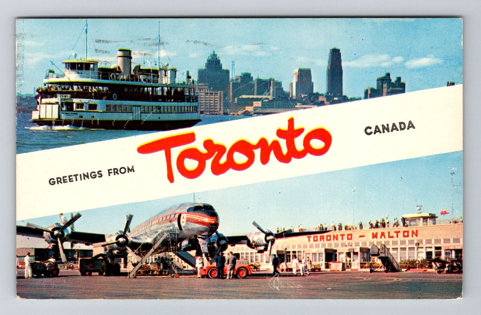 Toronto-Ontario, General Banner Greetings, c1958 Vintage Postcard