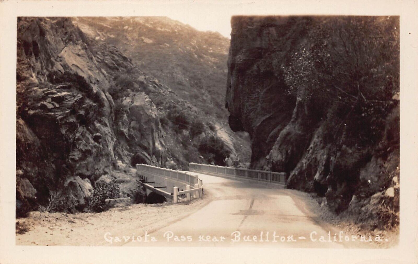 RPPC Buellton Las Cruces CA Gaviota Pass Tunnel Santa Barbara Photo Postcard B34