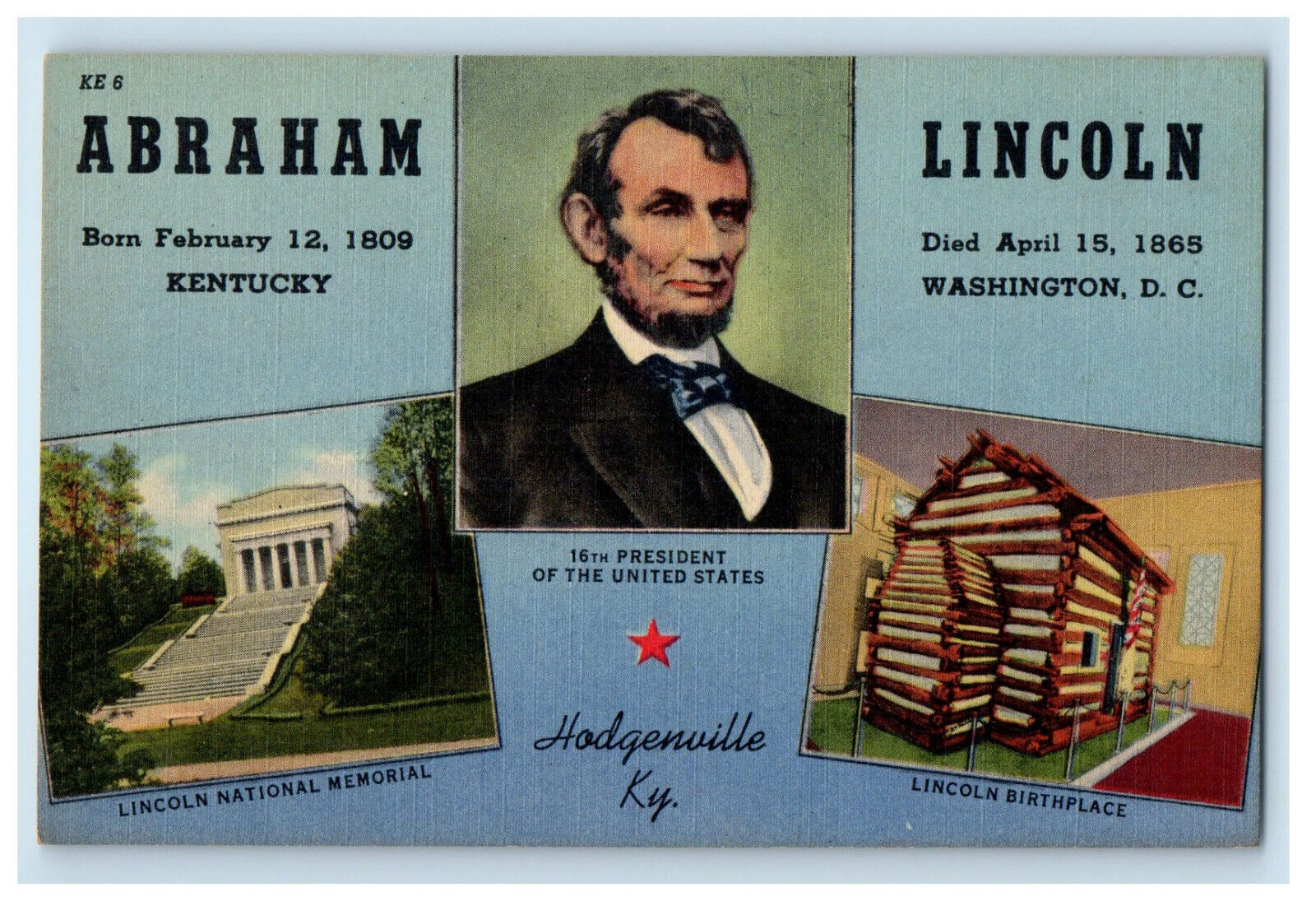 c1940s Abraham Lincoln National Historical Park Hodgenville KY Postcard
