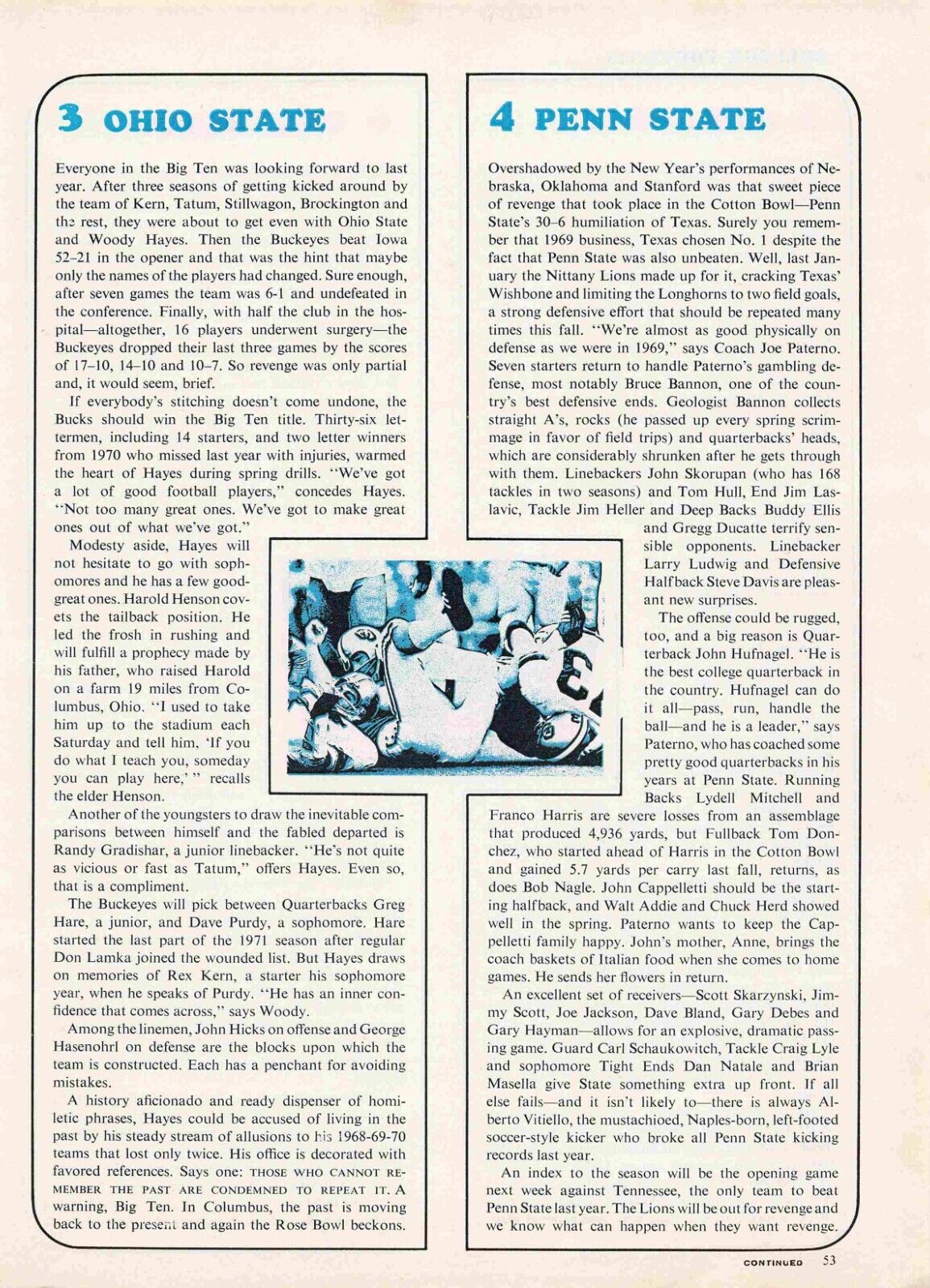 Ohio State Vs Penn State Football Game Ad 1970\'S Print Advertisement