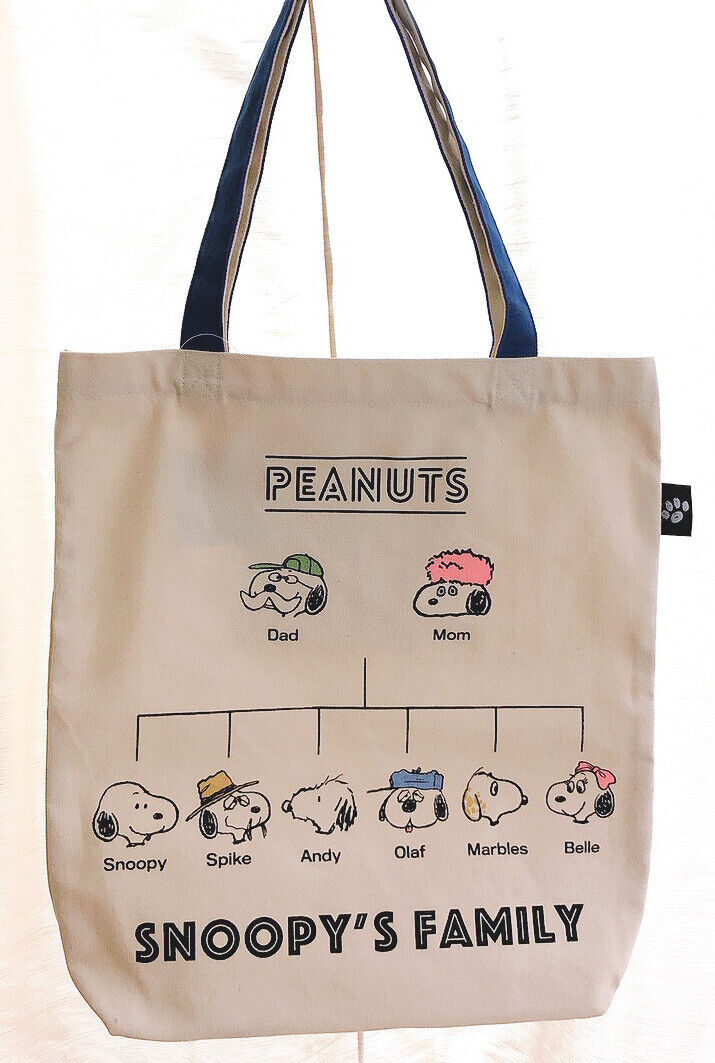 PEANUTS Snoopy Family  Casual Canvas Tote Shopping Shoulder Bags