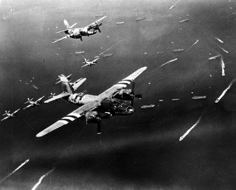 USAF Formation of Martin B-26s 8X10 World War II WW2 Air Force Photo 365