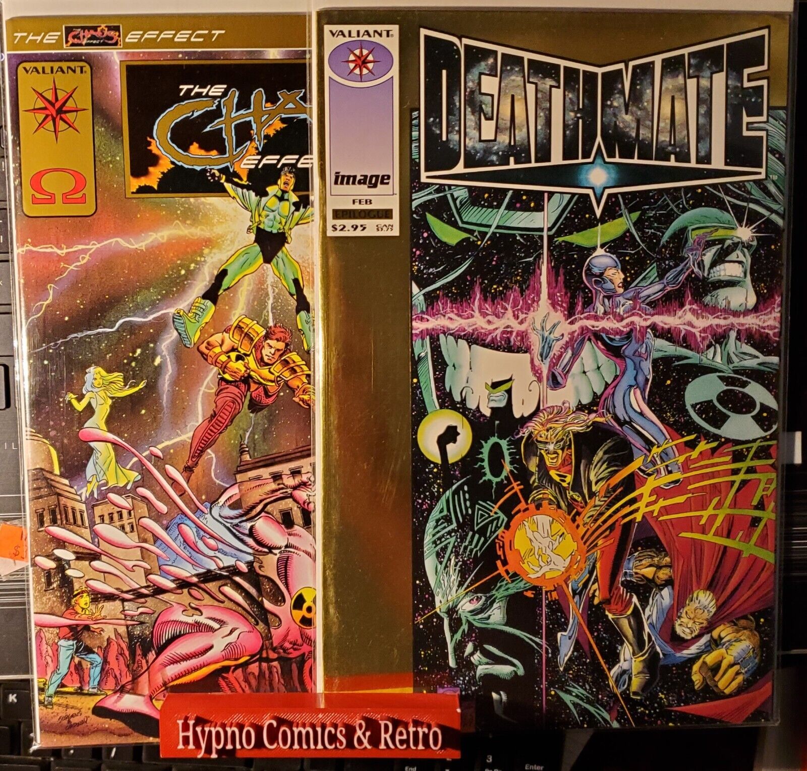 Deathmate Epilougue and The Chaos Effect Omega  Gold Variants 1994 Valiant