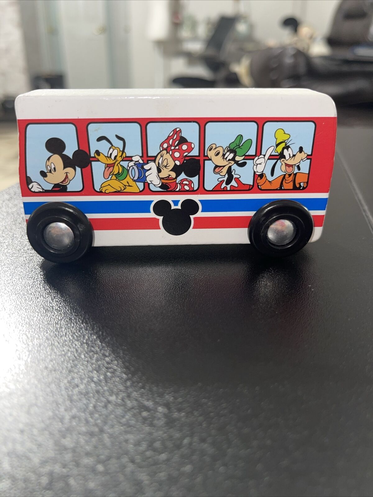 Mickey and Friends wooden track tour bus