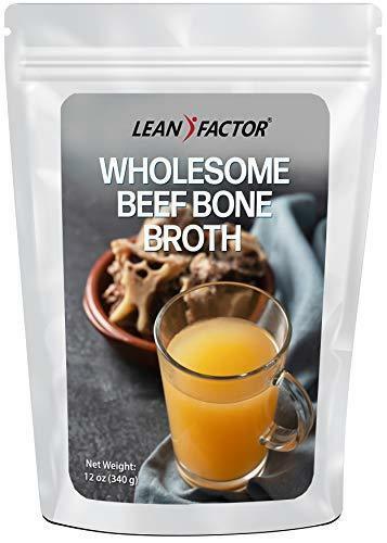 Beef Bone Broth Powder - Made in USA - Rich in Collagen Peptides & Gelatin - Ins