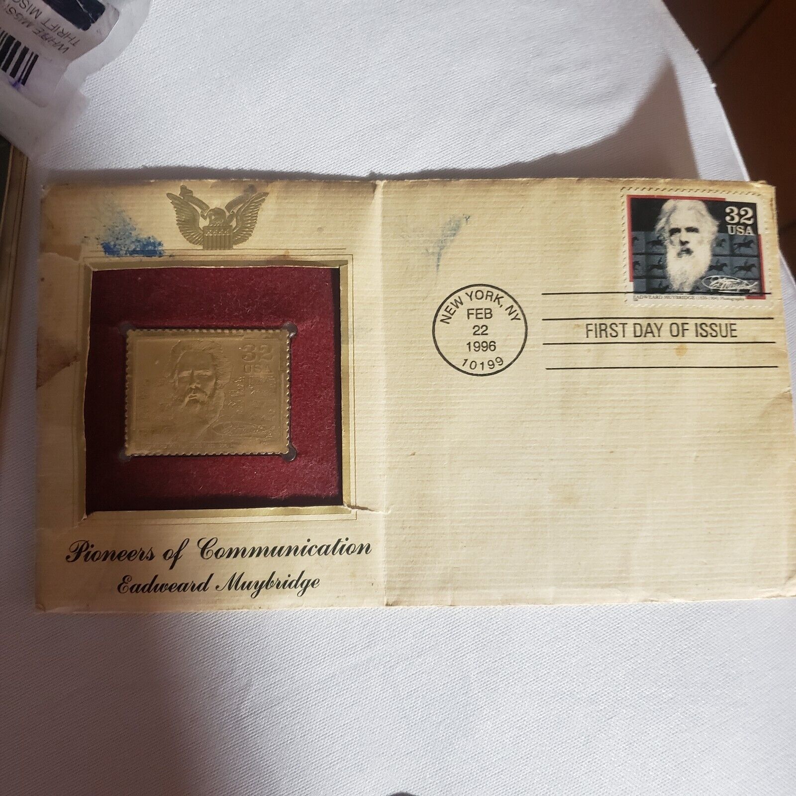 Have This Old Pioneers Of Communication Letter With Gold Stamp