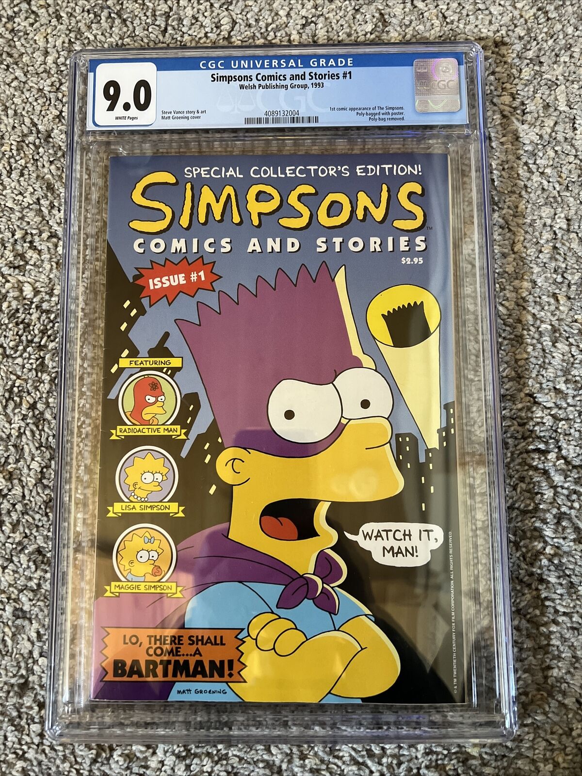 Simpsons Comics And Stories #1 CGC 9.0  1993