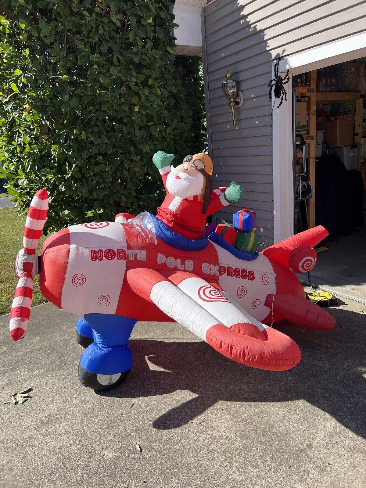 Animated 8ft Long Airplane Christmas Inflatable