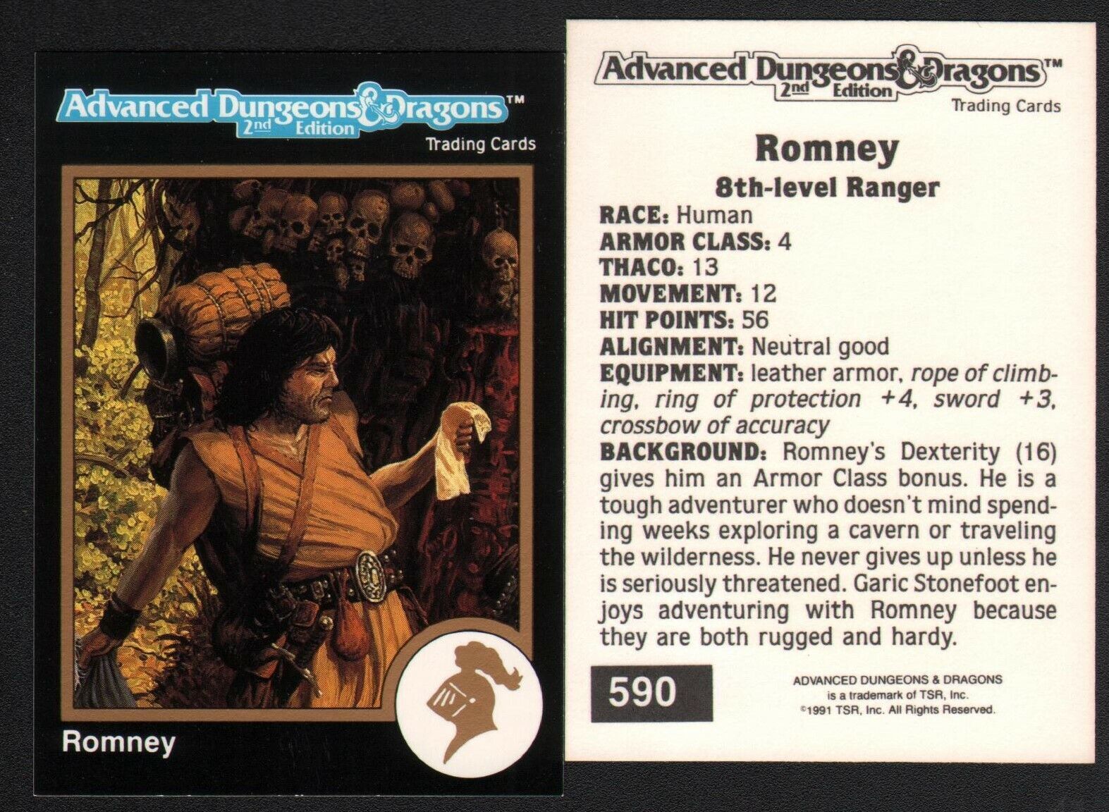 1991 TSR AD&D Gold Border RPG Card #590 Keith Parkinson Art Dungeons & Dragons
