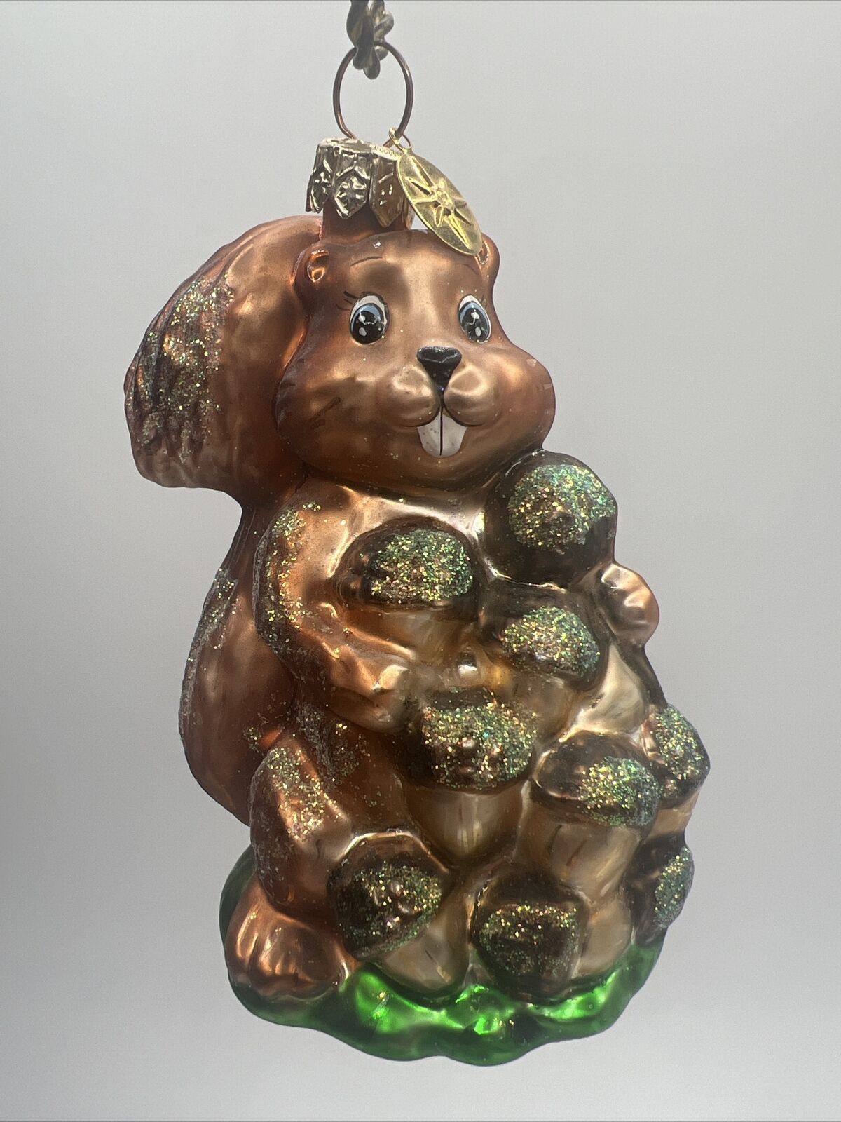 Rare Christopher Radko Nuts For Your Squirrel Glass Christmas Ornament NIB