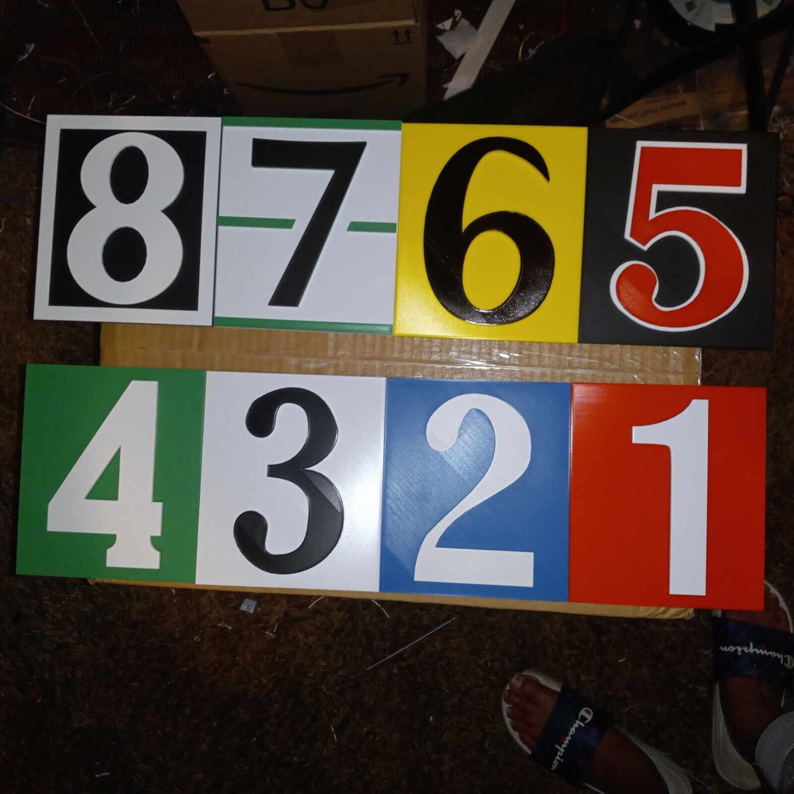 Greyhound Racing Numbers 3D Signs 1-8. 6\