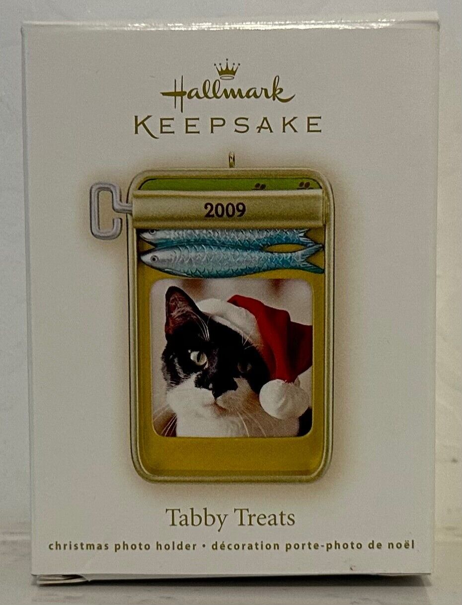 Hallmark Keepsake Christmas Ornament 2009 TABBY TREATS Photo Holder Sardines Cat