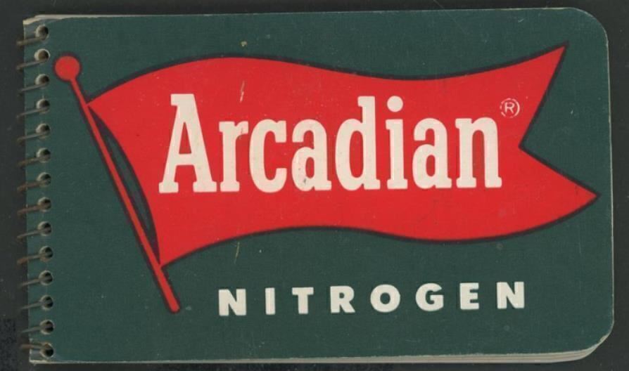 1950s ARCADIAN NITROGEN FERTILIZER ALLIED CHEMICAL POCKET NOTEBOOK 27-96