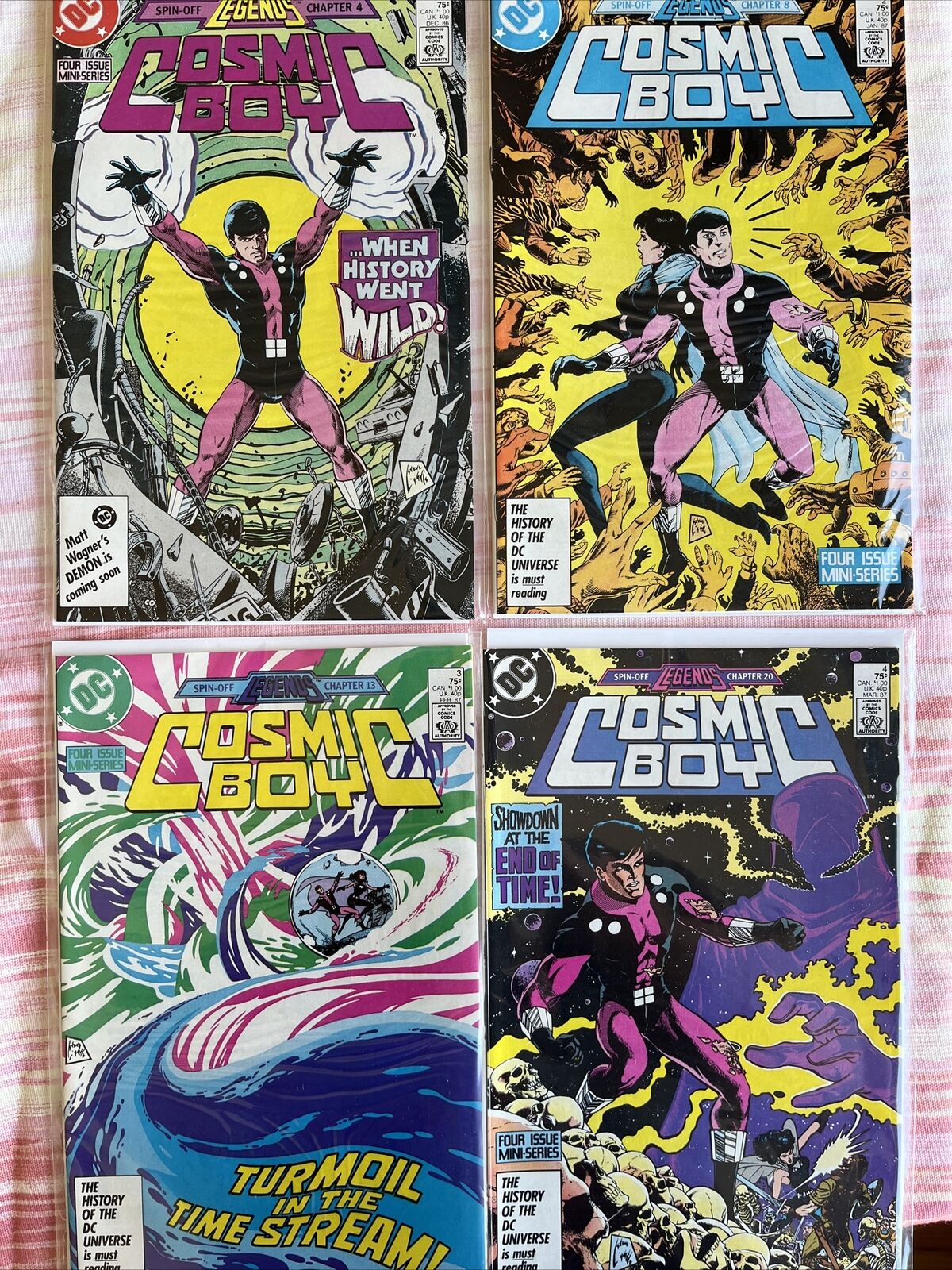 DC Cosmic Boy #1,2,3,4 Mini Series (1986-1987) NM Copper Age Comics Legends