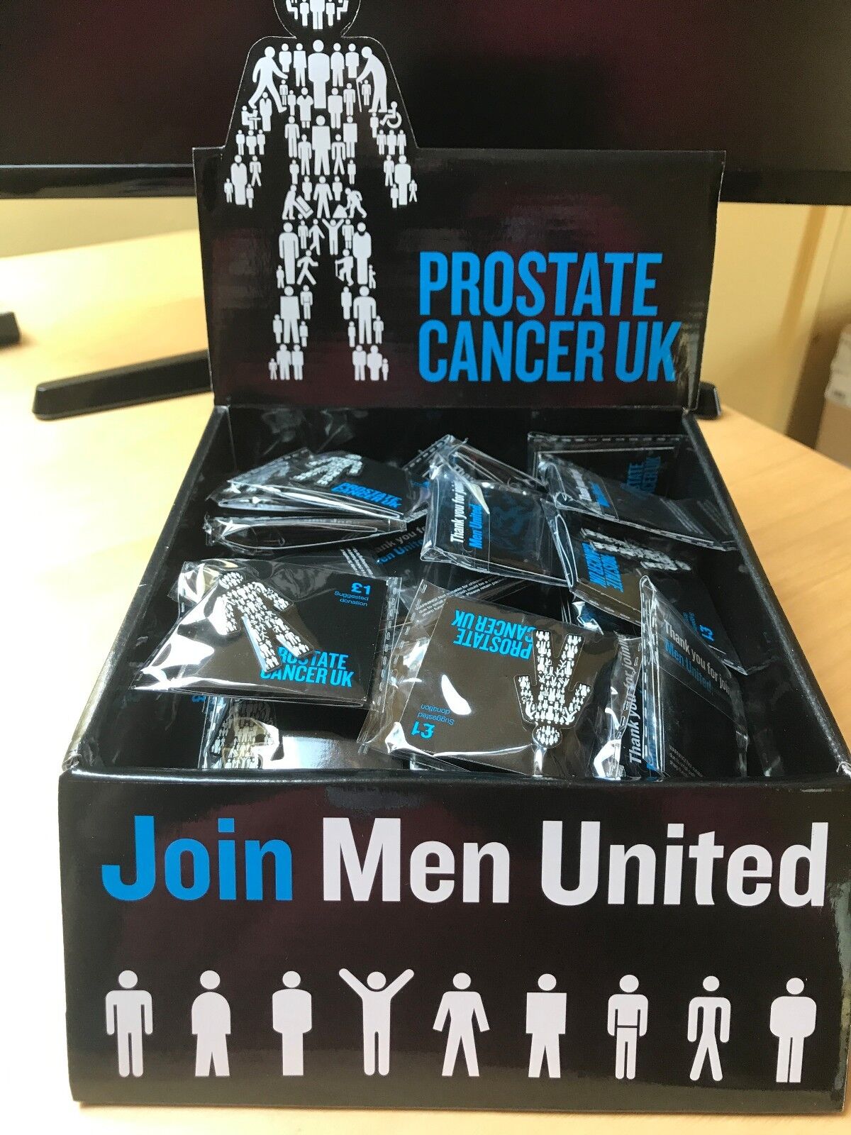 Brand New Prostate Cancer - (MEN UNITED) UK Pin Badge Sealed.