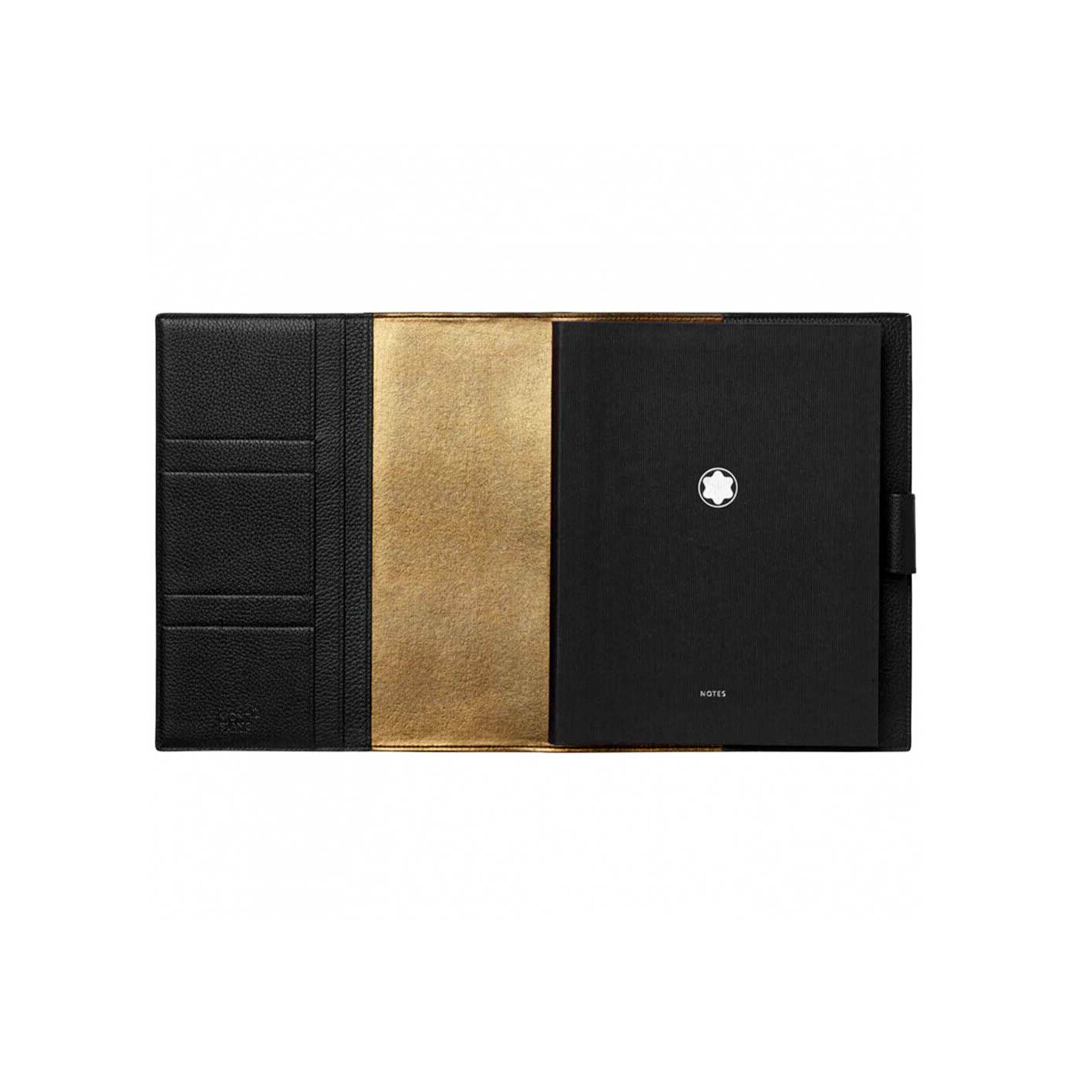 Montblanc Meisterstuck Soft Grain My Office Medium Black & Gold Notebook #124129